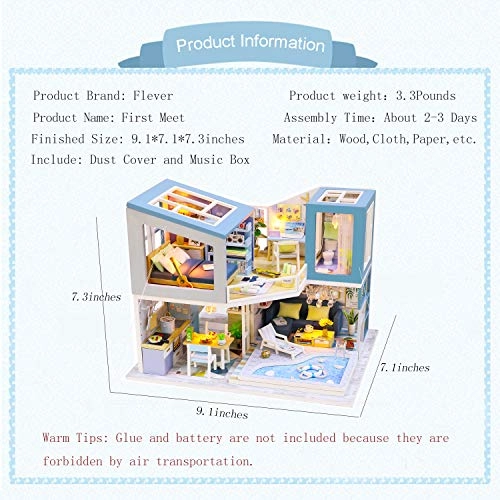 Dollhouse Miniature DIY House Kit - Creative Room 1:100