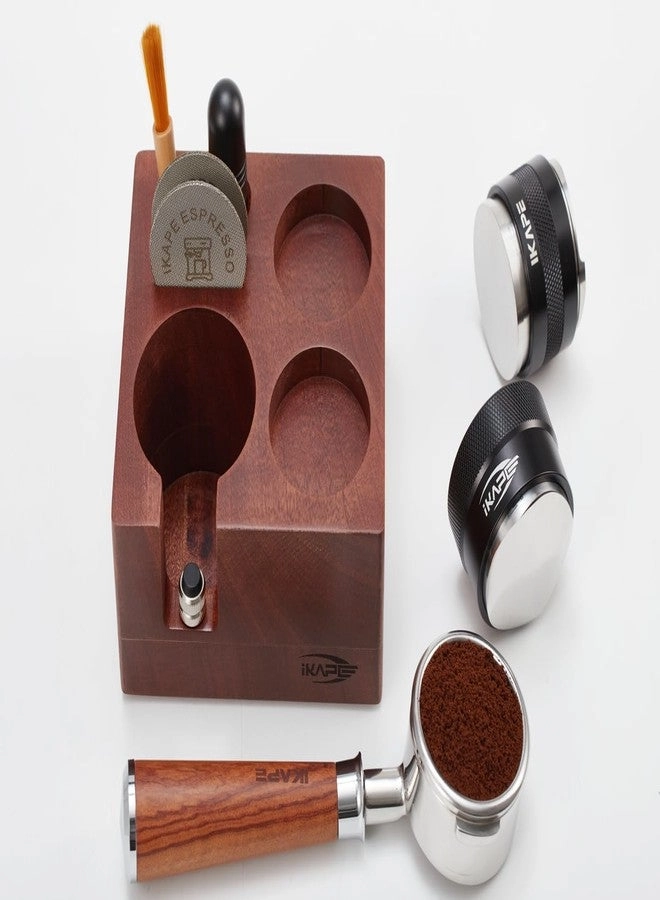 Espresso Tamper Holder - Natural Walnut Fit for 51, 54, 58mm