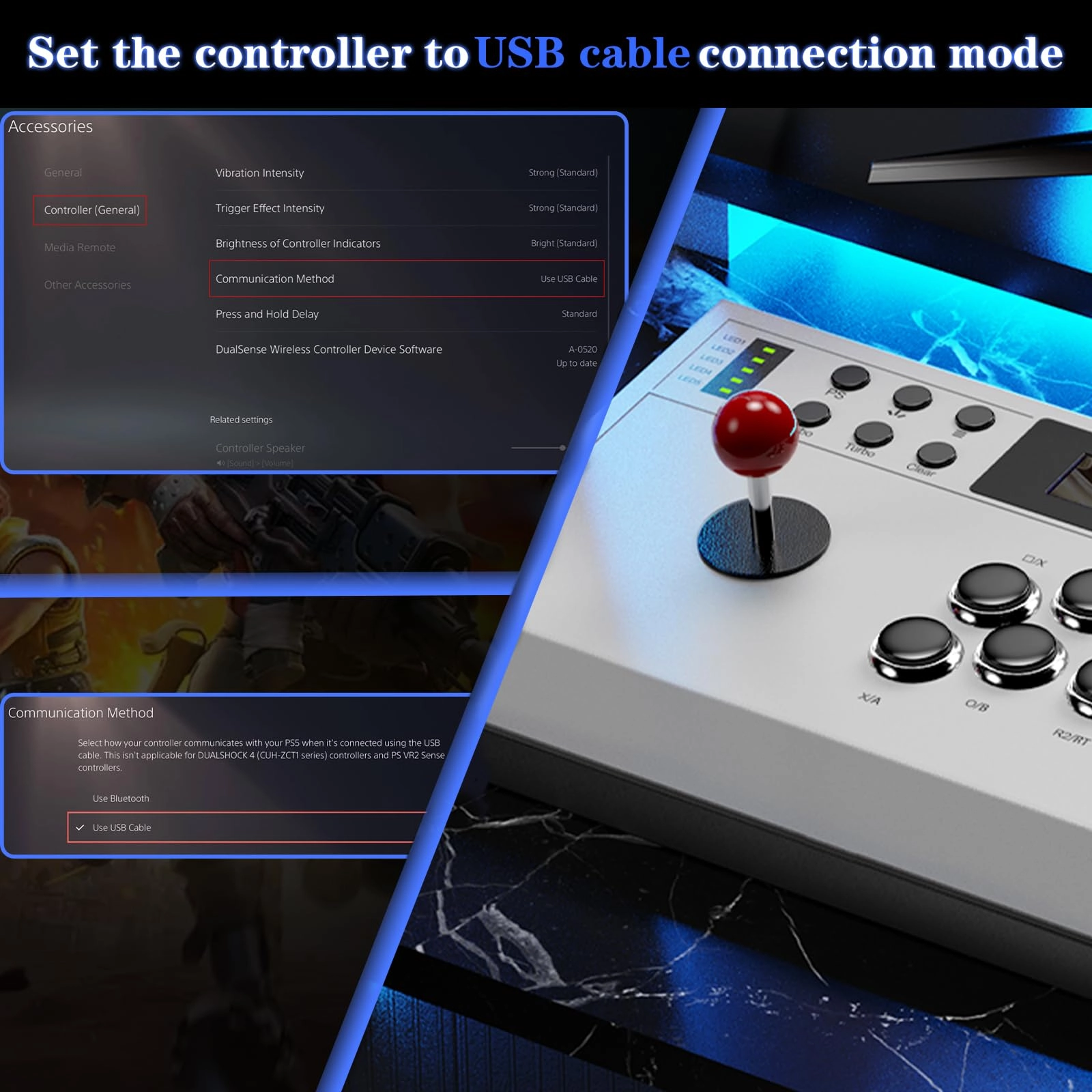 Arcade Stick - Black PlayStation 5/PS4/PC/Android