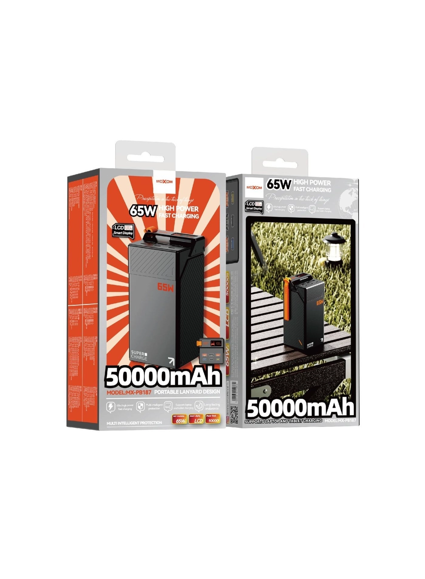 MOXOM MX-PB187 - 50000mAh 65W Fast charging 3xUSB-A 1xUSB-C