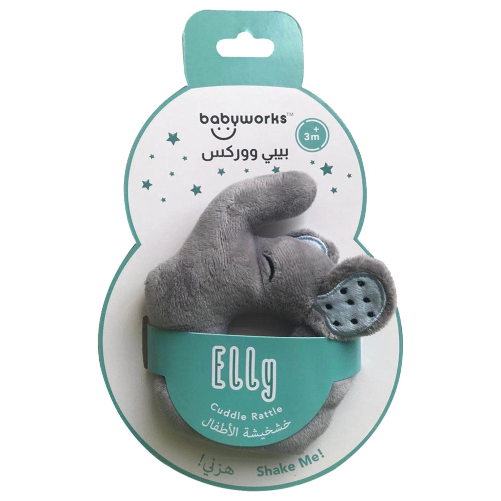 Cuddle Rattle - 3 months premium plush Elly Elephant