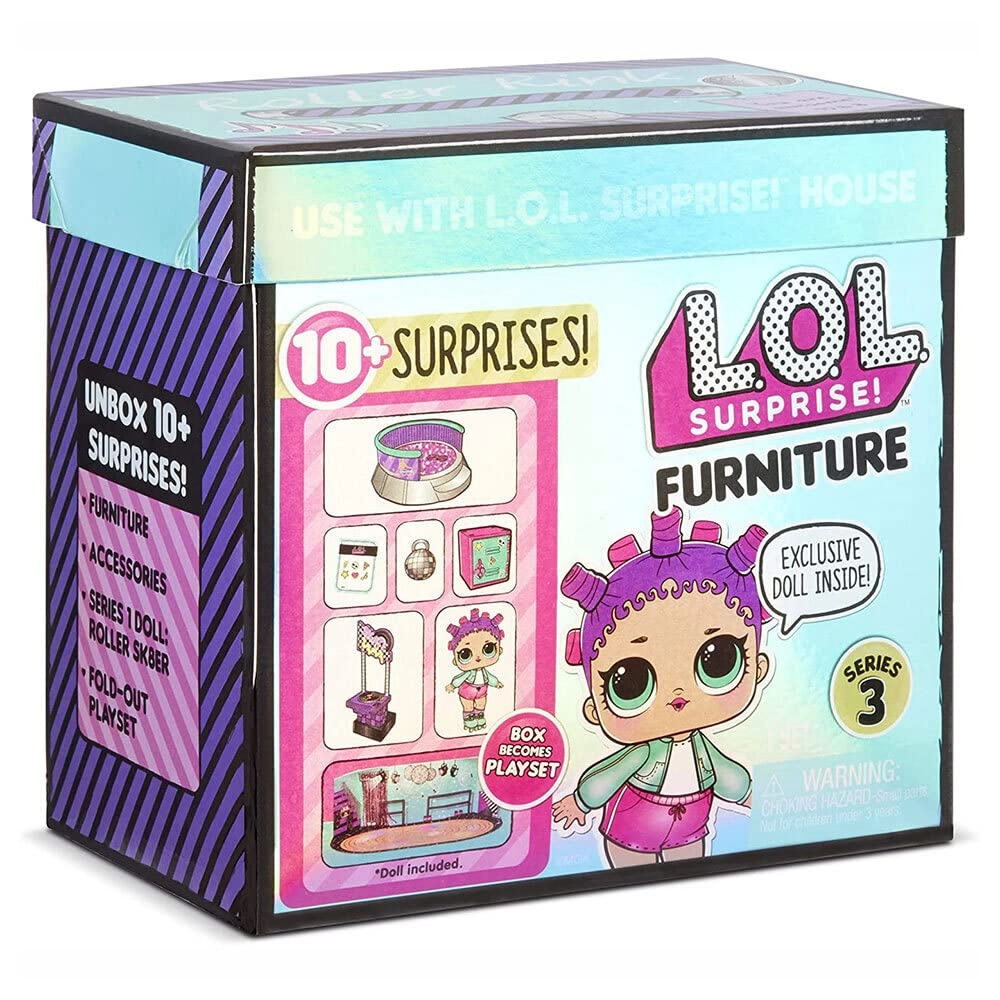 MGA Entertainment Roller Sk8er Doll - 10+ Surprises Furniture Series 3 Ages 6+
