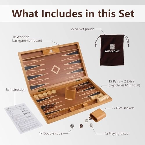 Backgammon - Wooden Folding