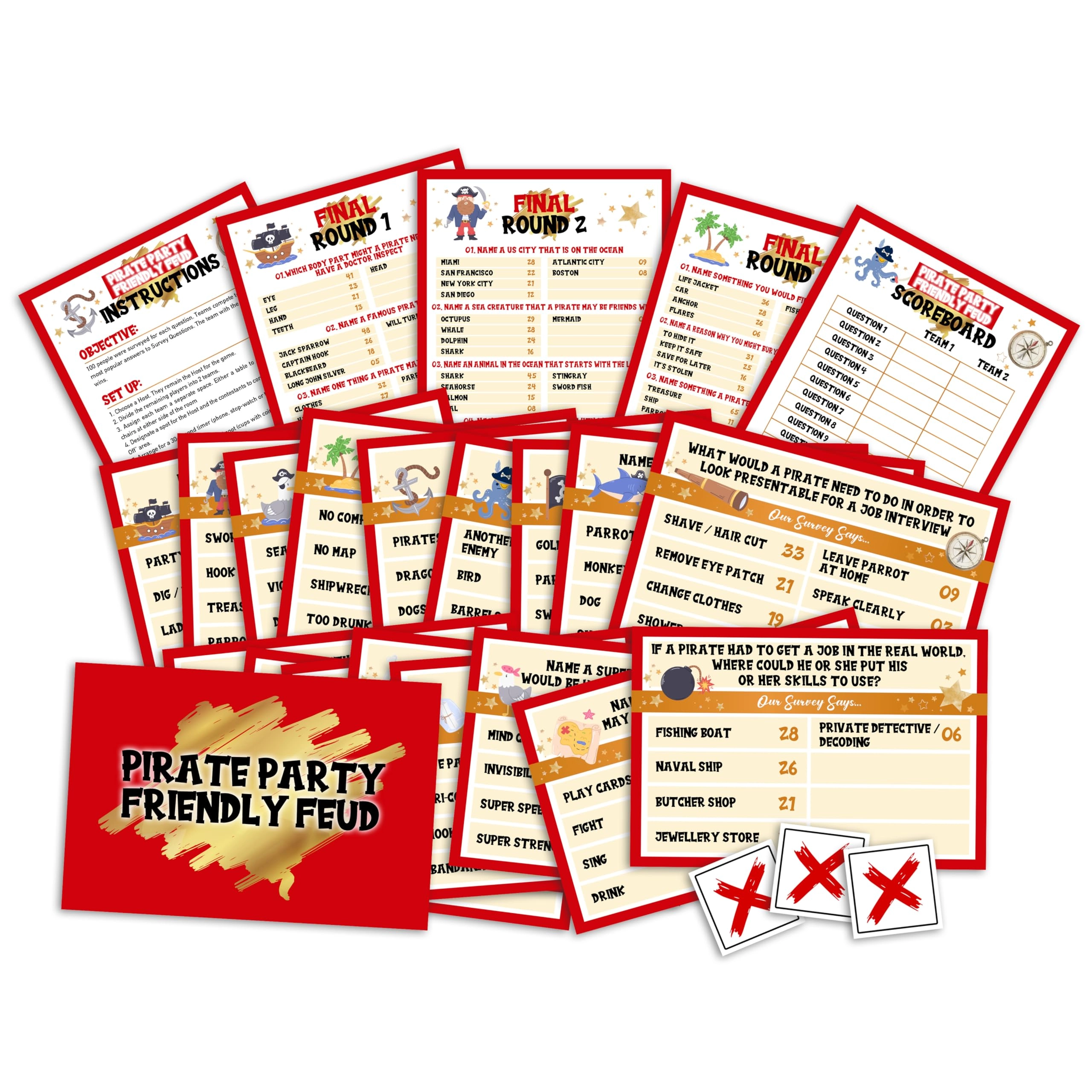 FTRZX Friendly Feud Game - 29 pieces 18 years and up English