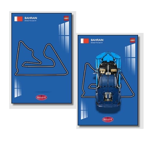 Display Wallboard for Lego Technic Bugatti Chiron Race Car (42083) - 50X80cm Bahrain Circuit