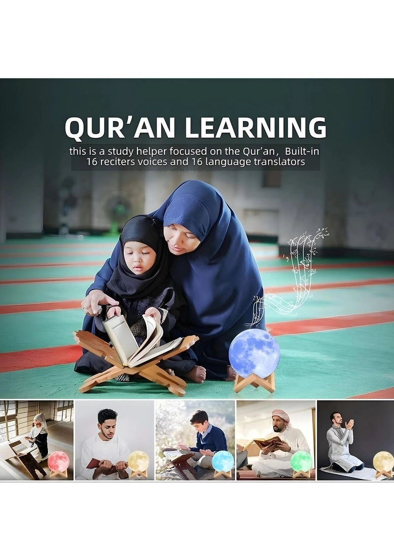 Quran Speaker - 4 in 1 Moon Lamp Quran Recitations FM Broadcast