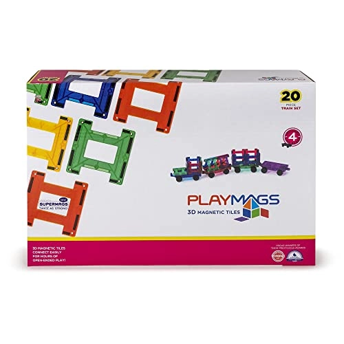 Magnetic Tiles Train Set - Cars Vehicle 20 pcs