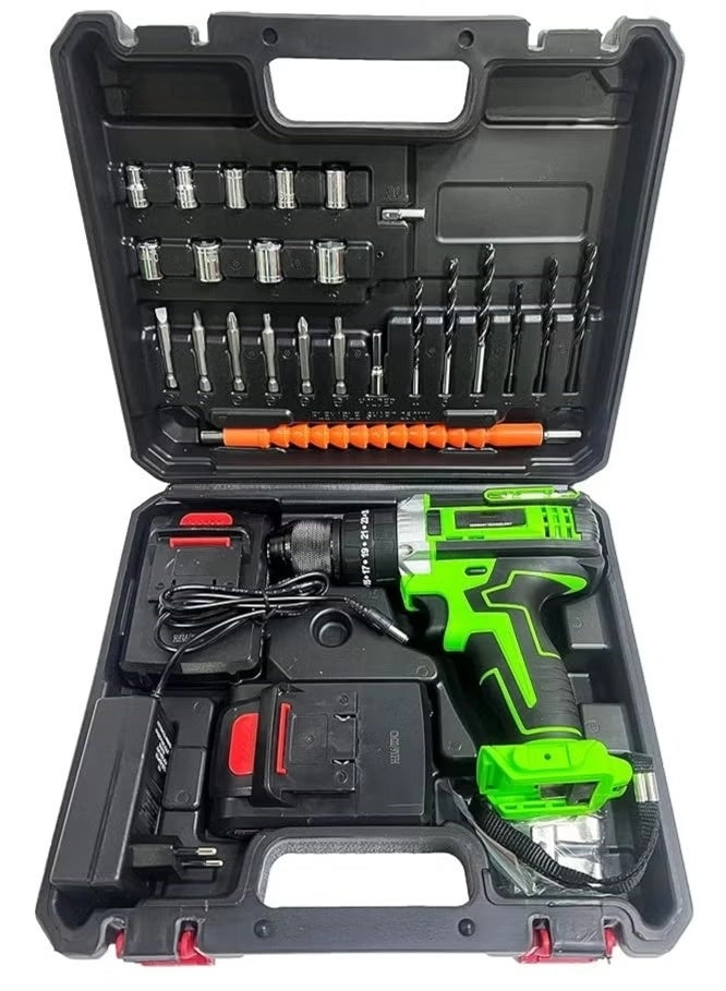 Cordless Impact & Hammer Drill - 36V 2 Lithium-Ion Batteries