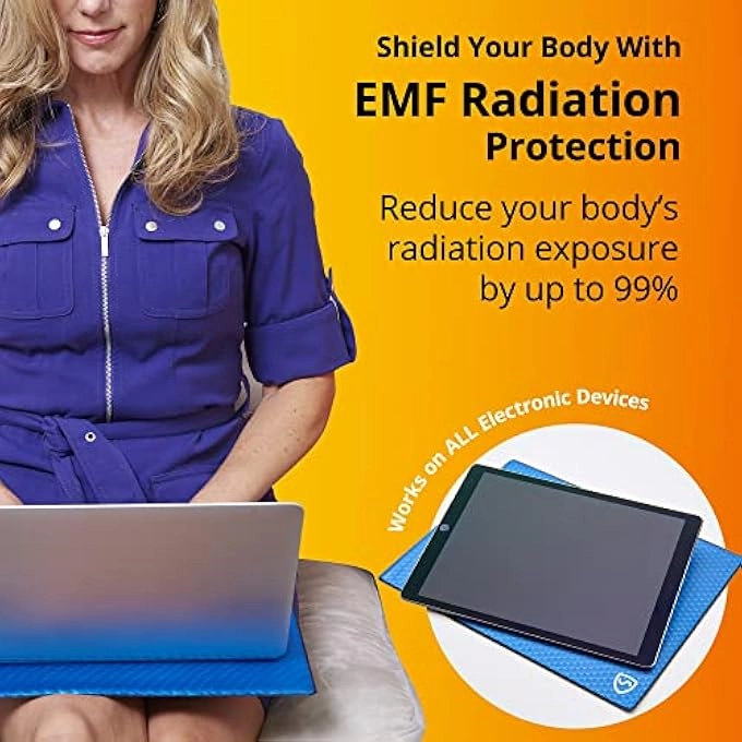 LAPTOP PAD - EMF RADIATION PROTECTION HEAT BLOCKER UP TO 14" (BLUE)