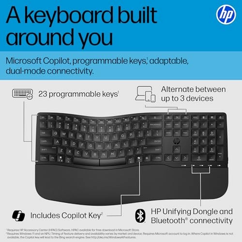 680 Comfort Dual-Mode Keyboard - EN Wireless