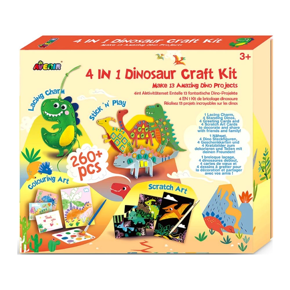 4-In-1 Dinosaur Craft Kit