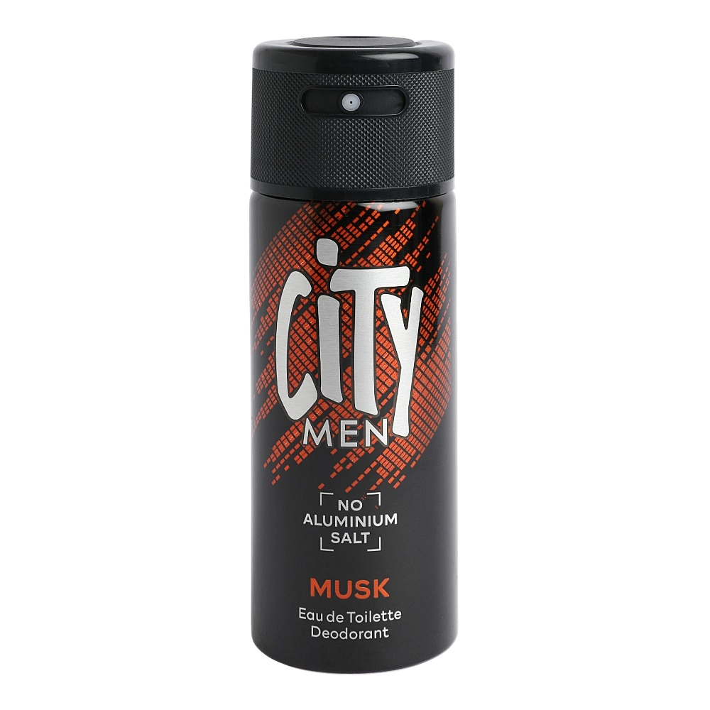 City Men No Aluminium Salt Musk Eau de Toilette Deodorant - 150 ml
