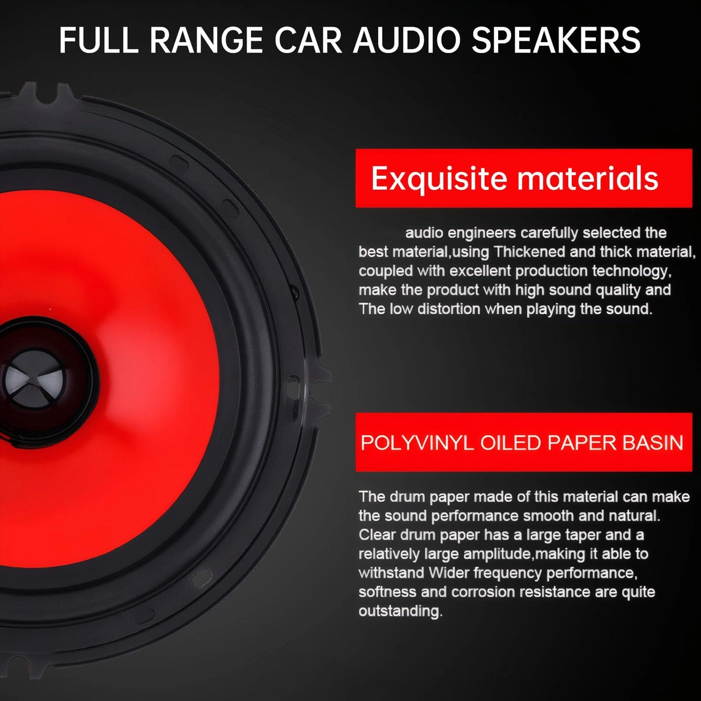 Coaxial Car Speakers - 6.5"
