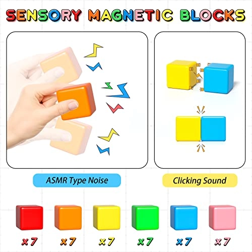 Apluses Magnetic Building Blocks - 3 years+ 42 pieces