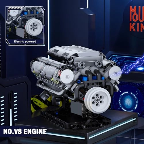 Technic Visible V-8 Engine - 535PCS