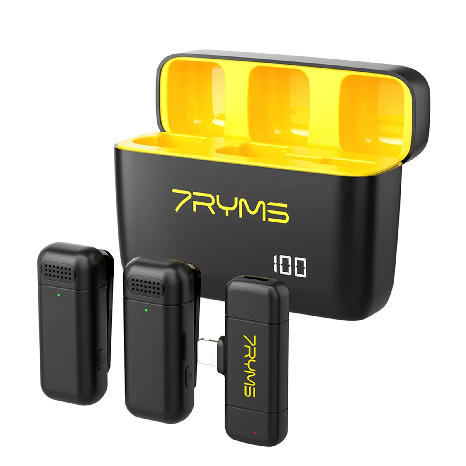 Wireless Clip on Microphone - 2 Transmitters 2.4G