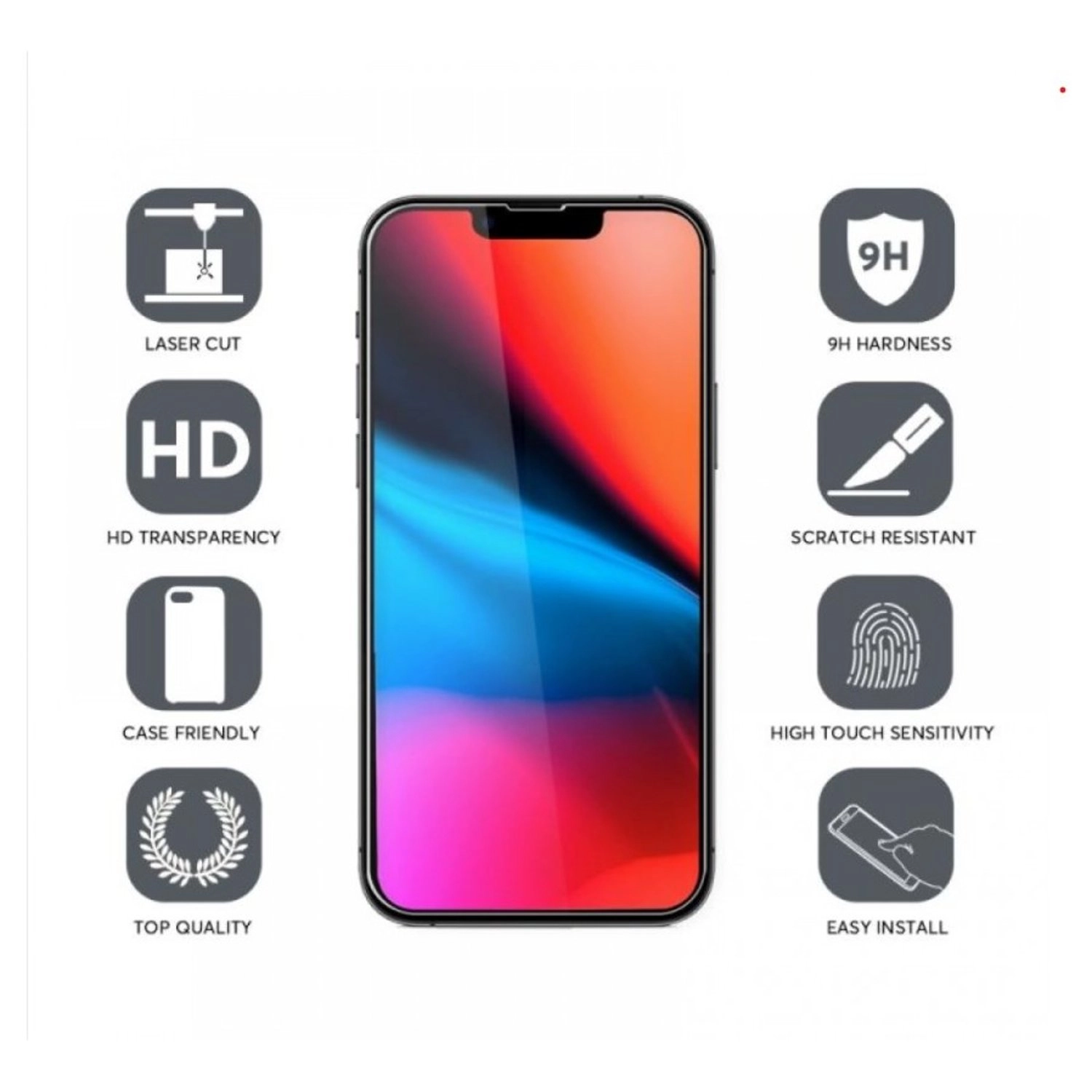 Ezzi Tech Extreme Clarity Screen Protector For 13 Pro / 13