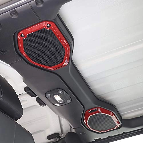 Top Speaker Audio Surround Trim - for Jeep JL Wrangler JL JLU Gladiator JT 2018 2019 2020 2021 Orange (2pcs/Set)