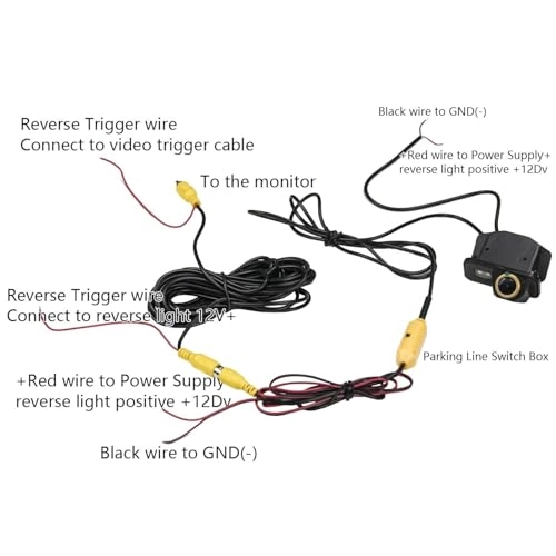 Reverse car rear view camera - Night vision Wired 720 x 540 pixels