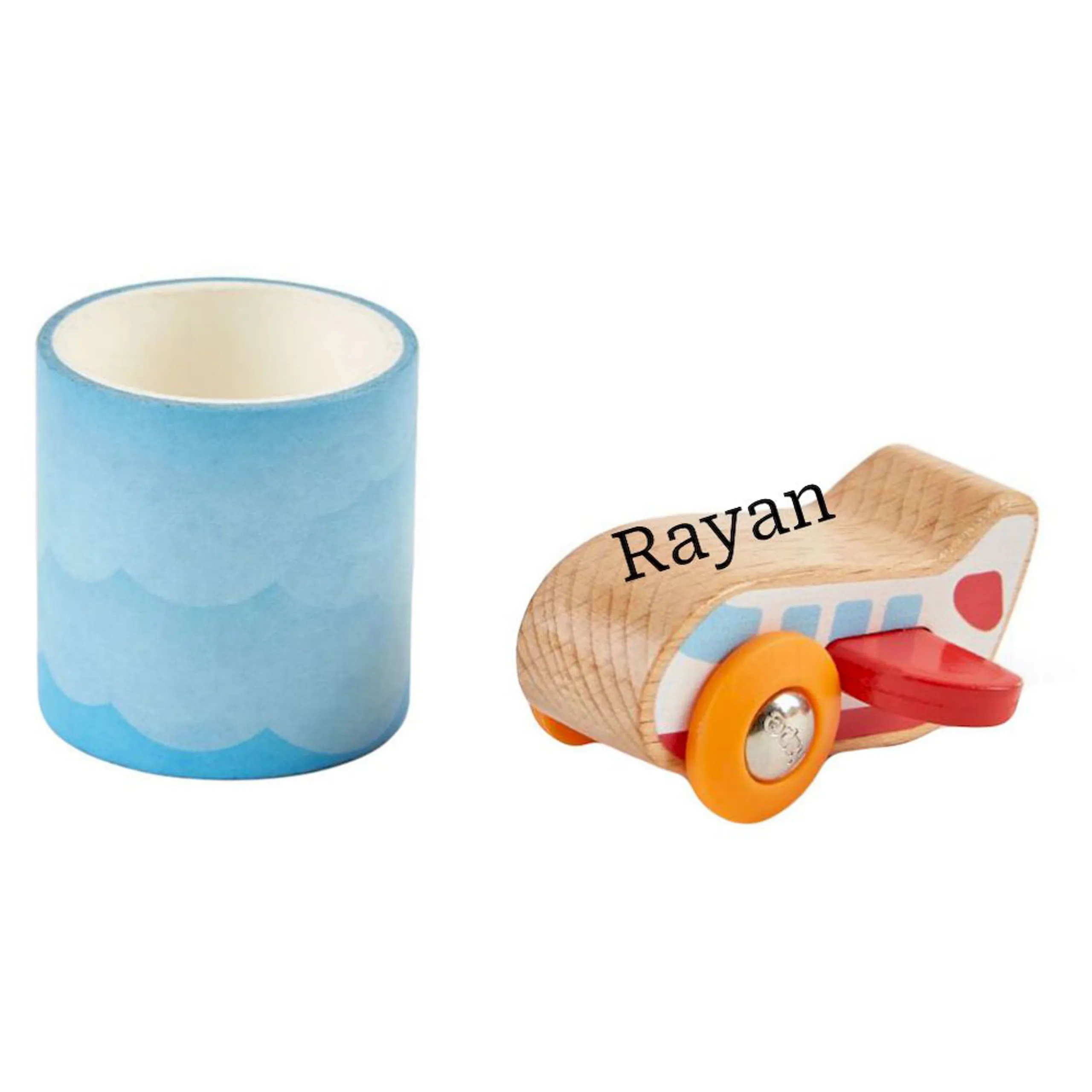 Hape Personalized Tape And Roll Plane - Free-wheeling Adhesive Tape