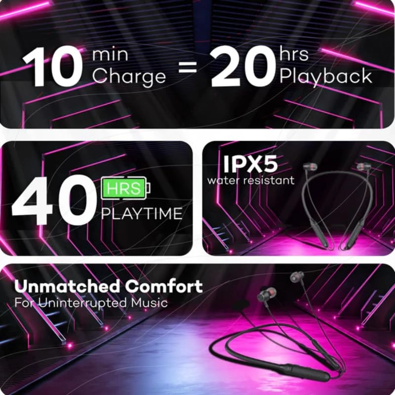 Supreme Bluetooth Neckband Wireless Headphone