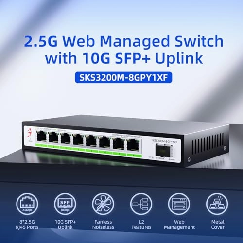 9 Port │ 8x2.5G Port │ 1x10G SFP+ 9-Ports