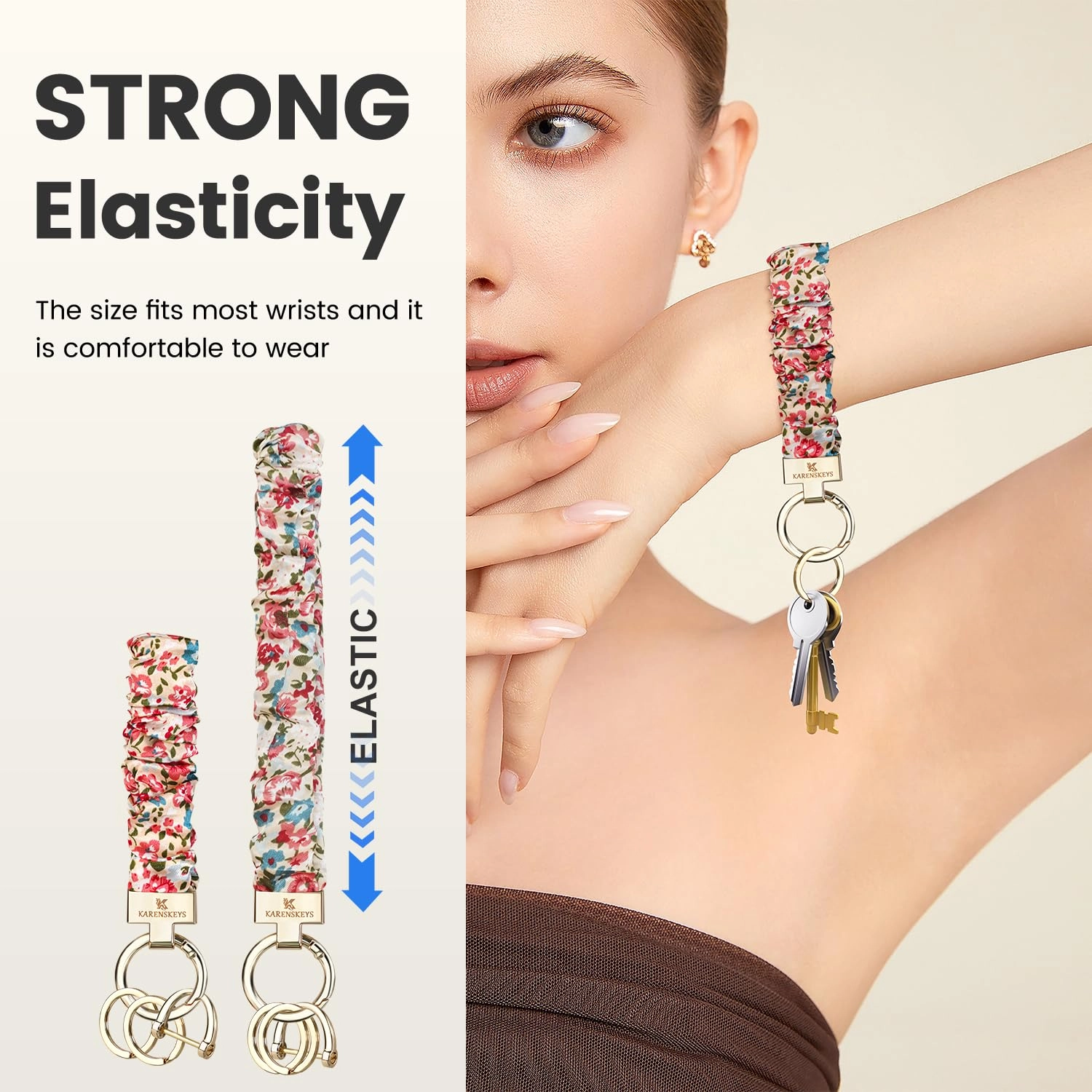 Scrunchie Keychain Wristlet - Colour