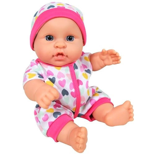 Baby Doll - 8" pink outfit + Scooter + Pushchair - Foldable + Rocking Chair + Highchair