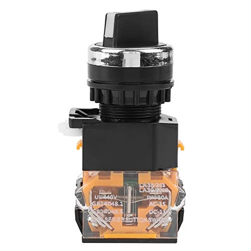 Eujgoov LA38-20X3 - 3 Position Rotary Switch 1 NC 2 NO 10A