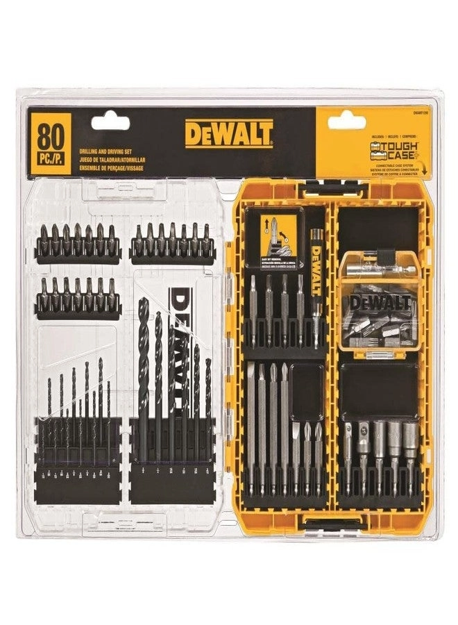 Drill Bit Set - 80-Piece + Screwdriver Set