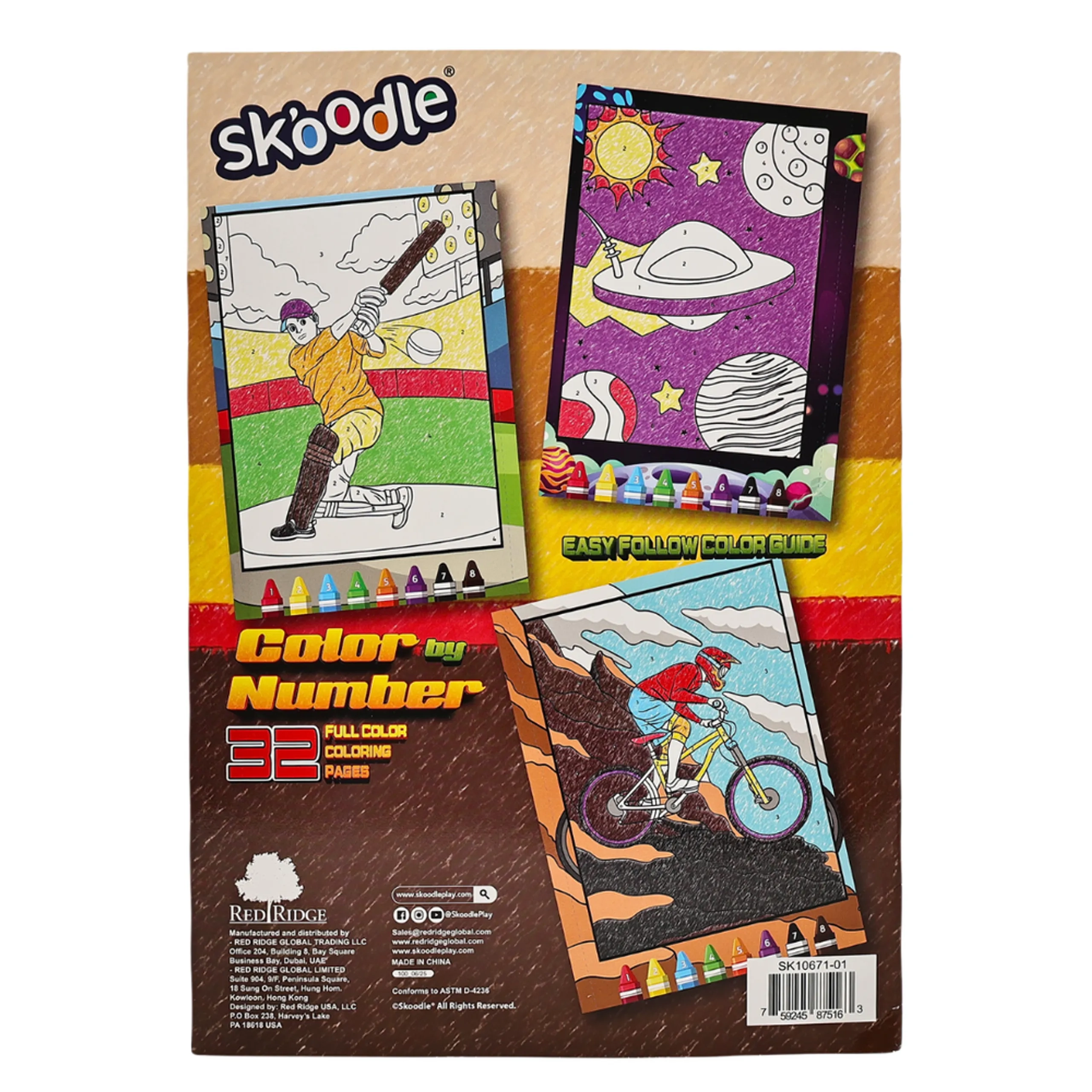 Color By Number Pages - 8 Crayons