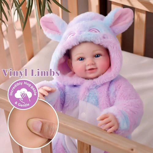 Reborn Baby Doll - 17 Inch Soft Fabric Body Baby Girl Ages 3+