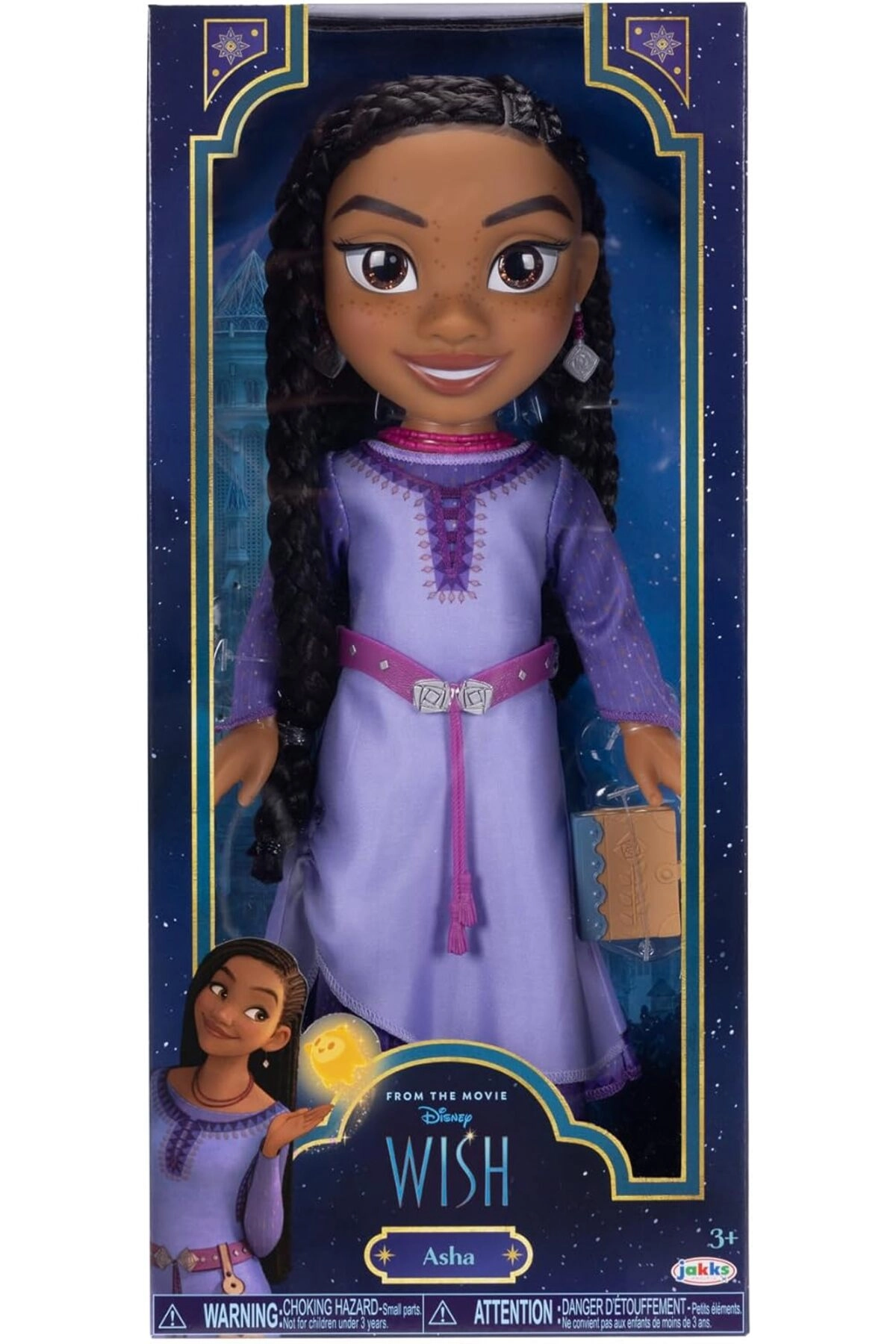 Asha Fashion Doll - 14in (35cm) Braided Hair Removable Dress & Shoes Ages 3+