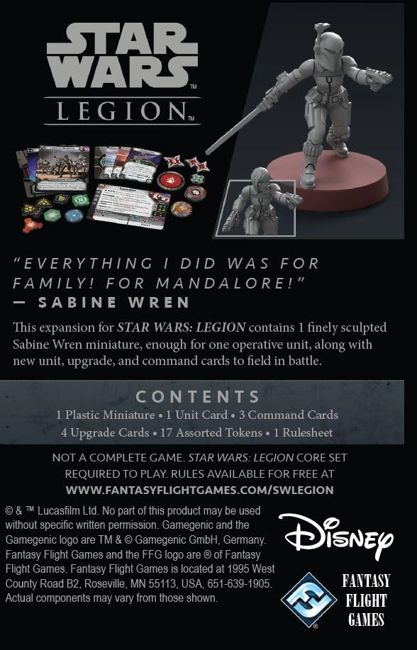 Star Wars Legion: Sabine Wren Operative