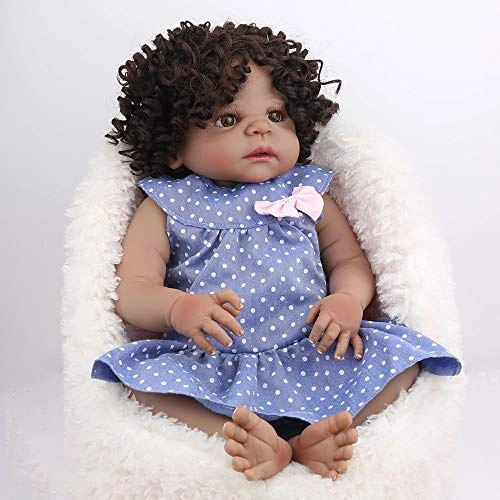 Reborn Baby Doll - 22 Inch Vinyl Brown Eyes