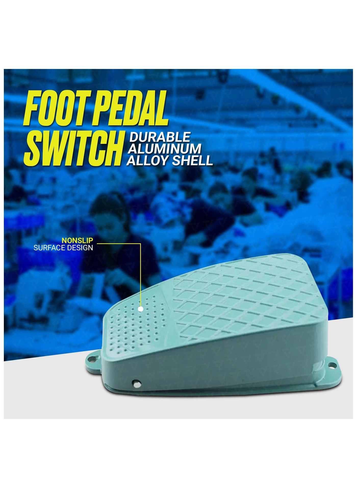 Power Foot Pedal Switch - 10A 250VAC SPDT Momentary