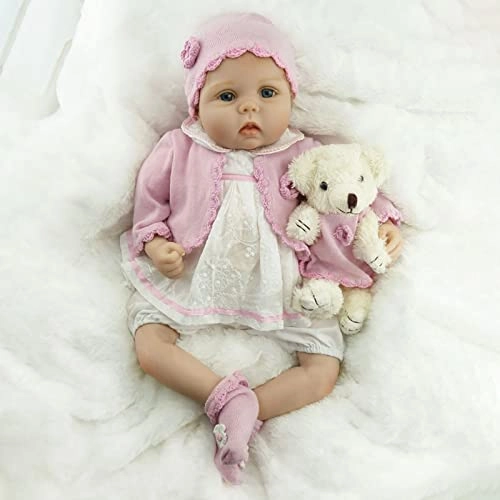 Reborn Baby Doll - 55cm Soft Silicone Limbs Cloth Body