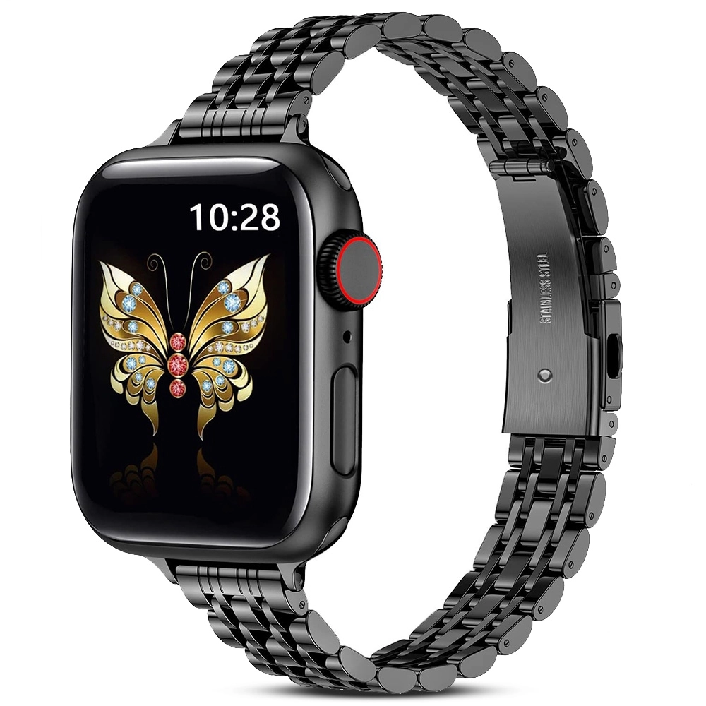 O Ozone Slim Metal Straps for Apple Watch - Metal Black One Size