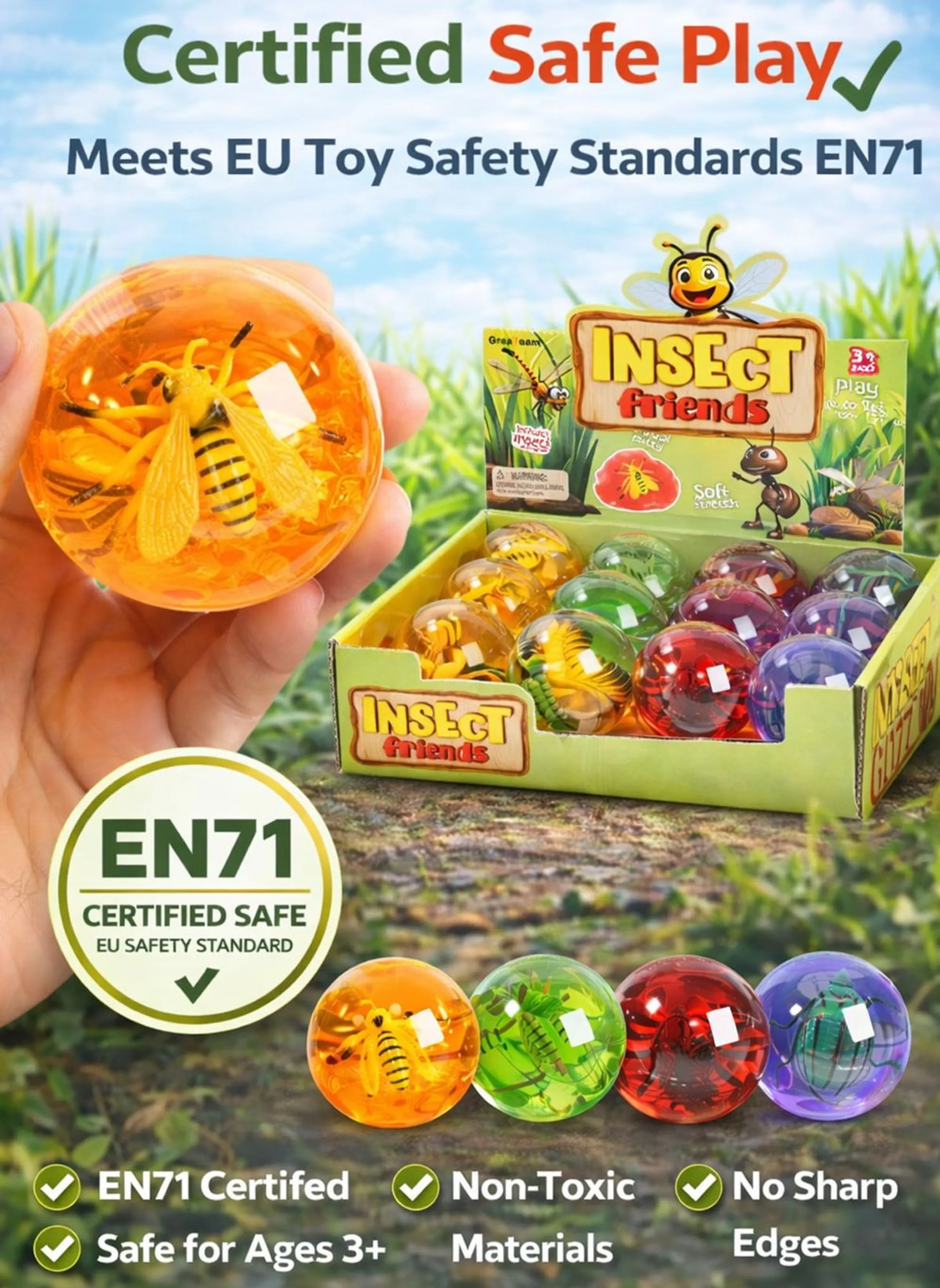 Insect Friends Crystal Putty - 3+ years 12 pcs