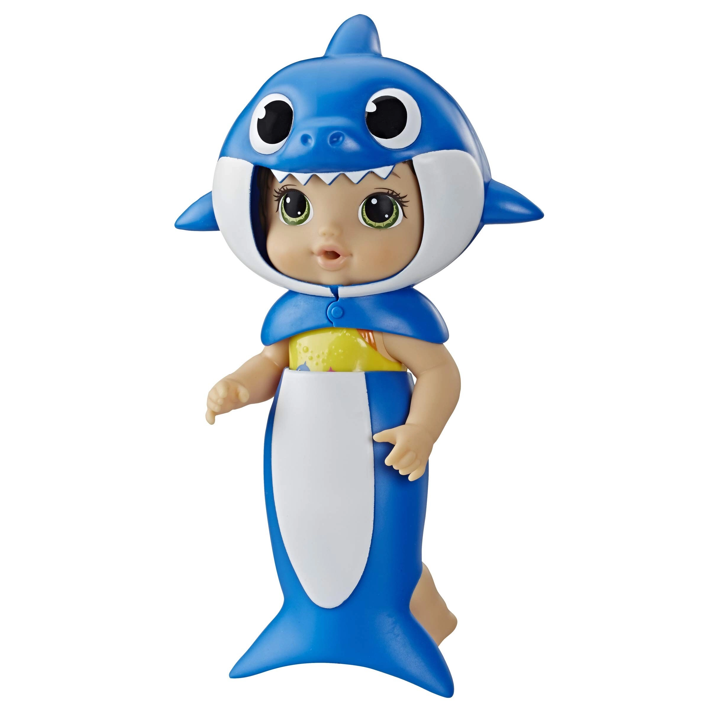 Baby Alive Baby Shark Baby Doll - Brown Hair Waterplay Ages 3+