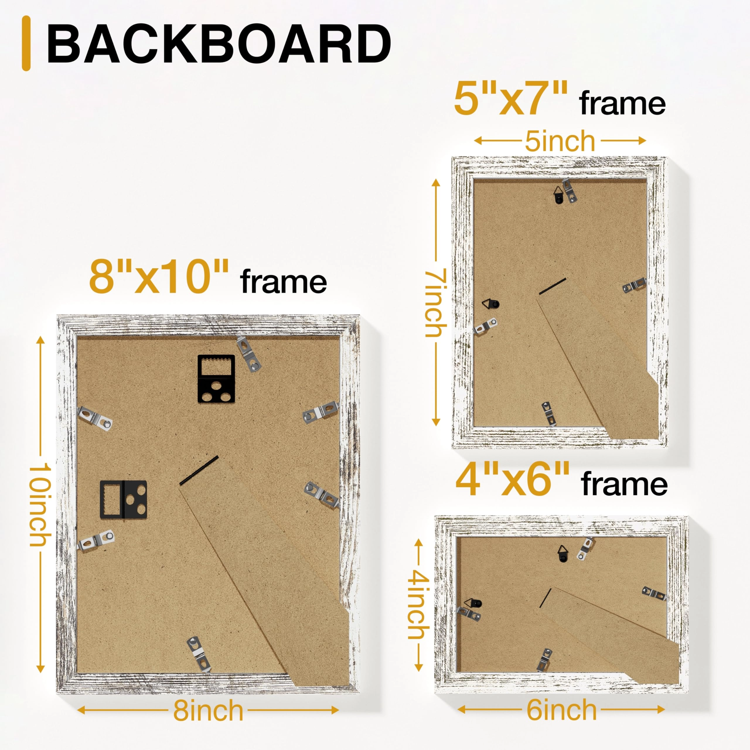 Picture Frames Set - 10 Pack Rustic Grey