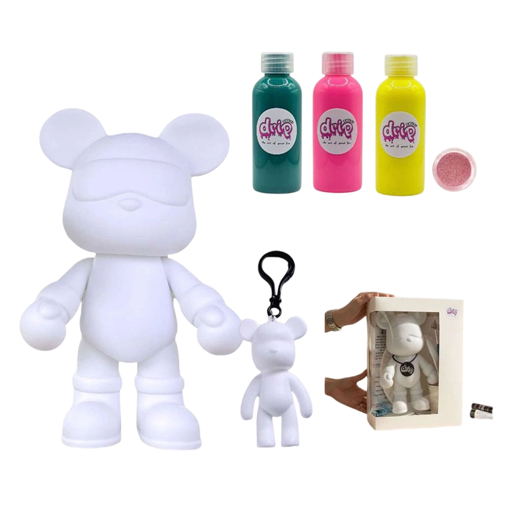 Dubai Drip Art Wild Wadi Fluid Art Diy Gift Box Cool Bear - 23 cm