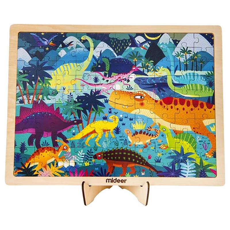 Wooden Dinosaurs Puzzle (MD3055) - 100 pcs