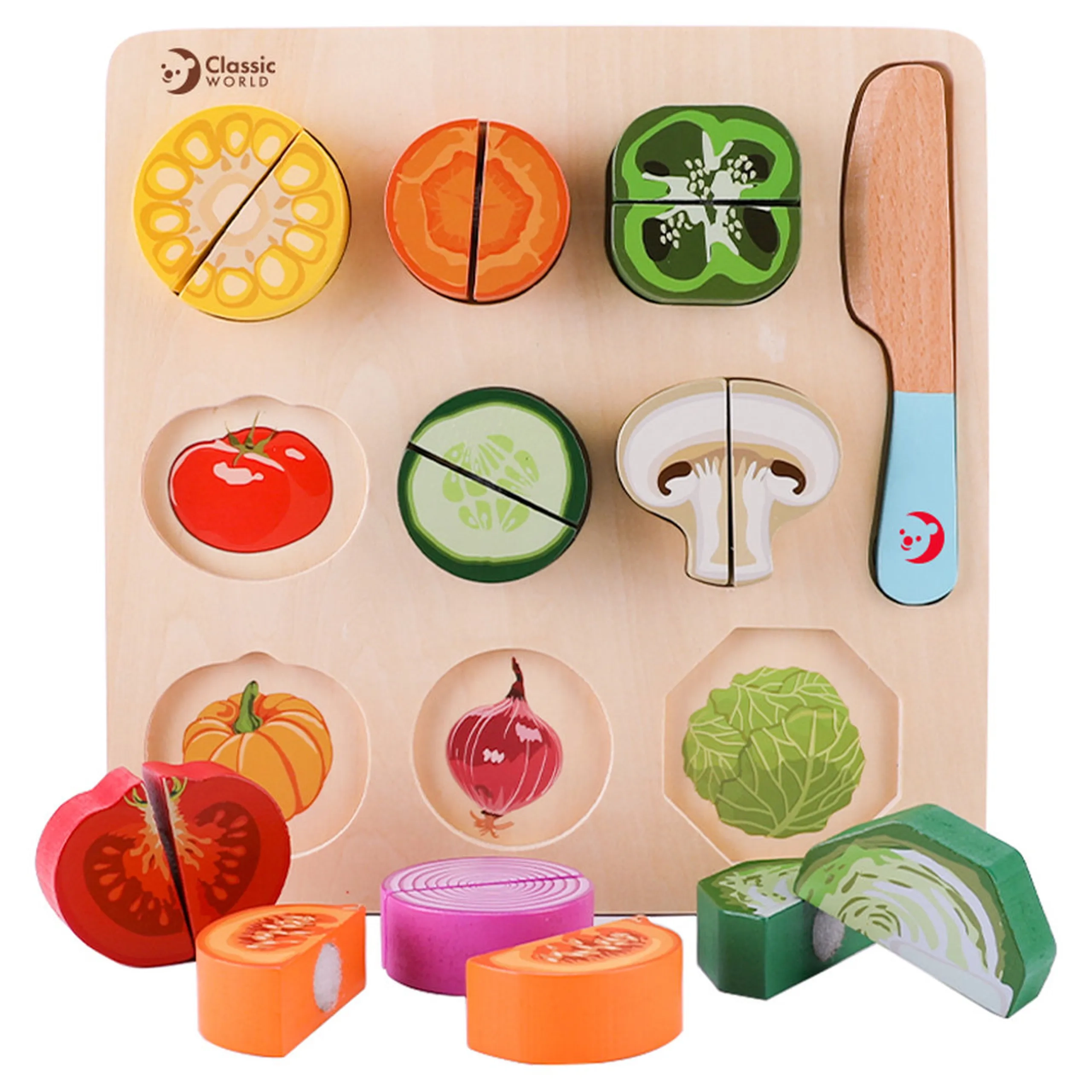 Cutting Vegetables Puzzle, - Suitable for 18 months & above 20 Pcs