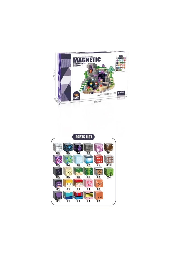 Magnetic Mini Blocks - 100 pcs