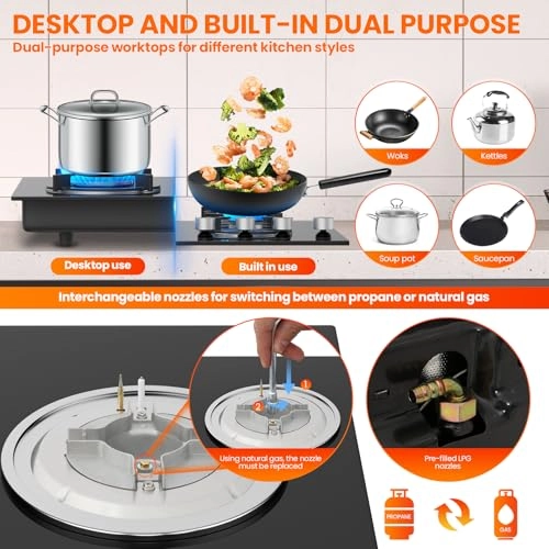 RQZ-Glass-UK Gas hob