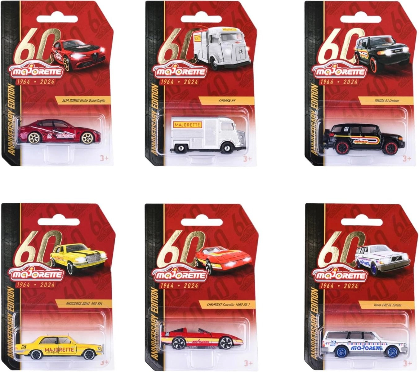 Anniversary Edition Premium Model Cars - 6pcs