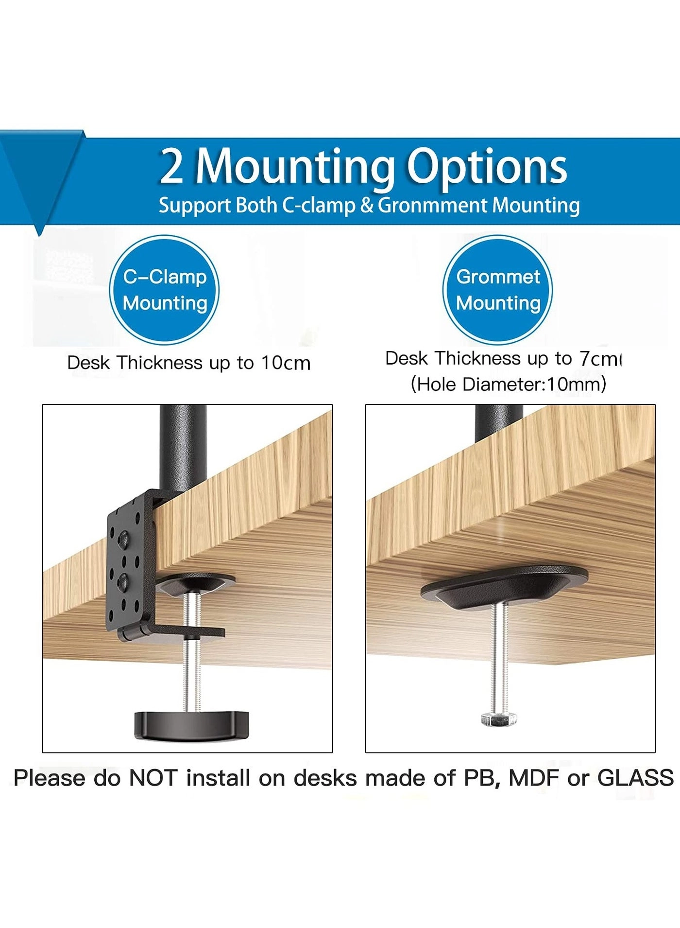Laptop Monitor Mount Stand - 33 to 68cm