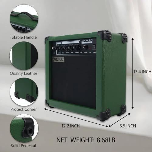 Electric Bass Guitar Amplifier - 20W Portable Orange