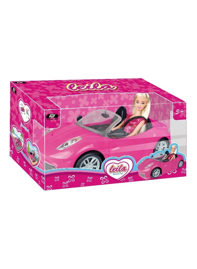 Leila Dream Car - 35cm + Doll - 30cm Ages 3+